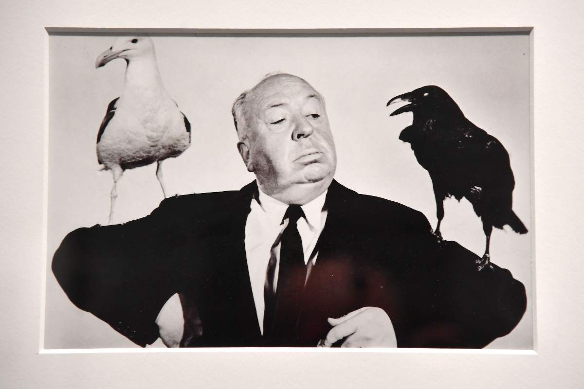 Fotografía de Alfred Hitchcok en su museo de Londres.