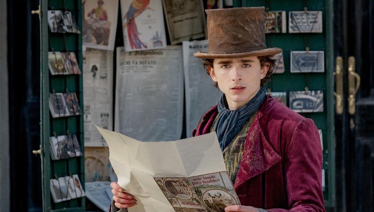 Chalamet en su papel de Wonka, película estrenada este año.