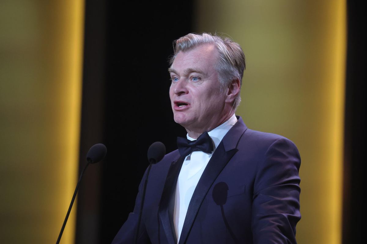 Nolan durante su discurso de premios en la gala de los Oscar.